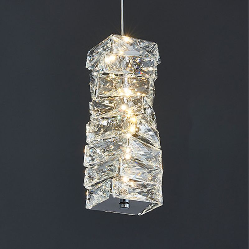 1 lumière suspension géométrique Pendant style moderne Crystal Plafond plafond