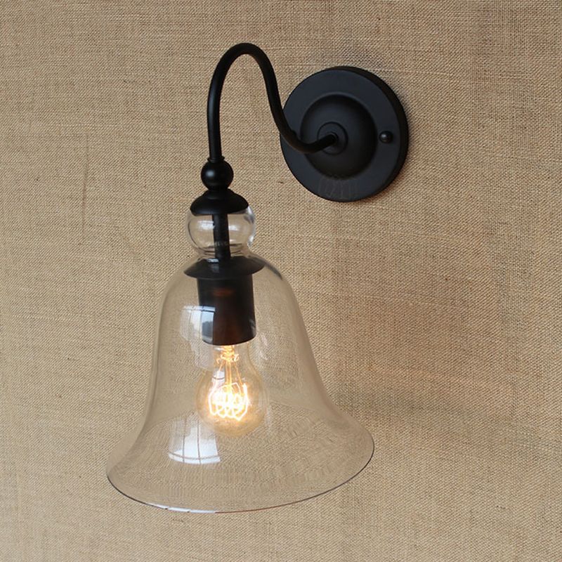 Glass Wall Lighting Fixtures Industrial Style 1 Light Wall Mounted Light Fixture
