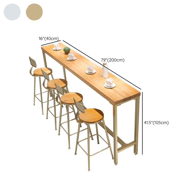 Modern Style Bar-height Table Wood Top Height Bistro Pub Table