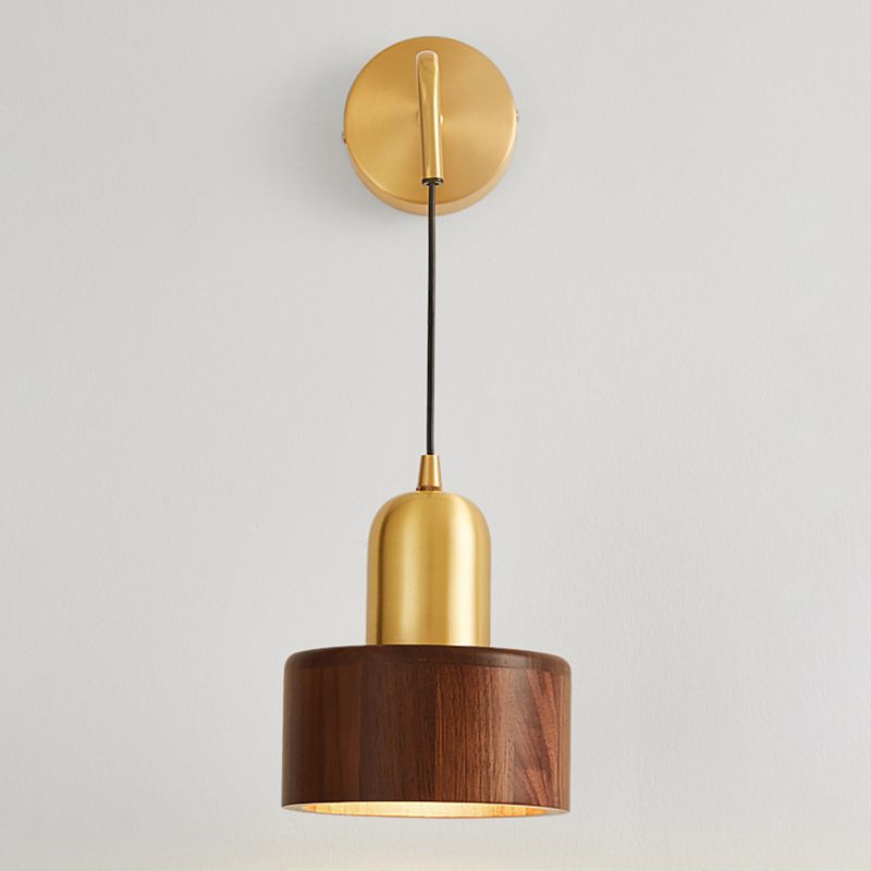 Nordic Wall Light Fixture Minimalist Wooden Wall Light Sconce for Bedroom