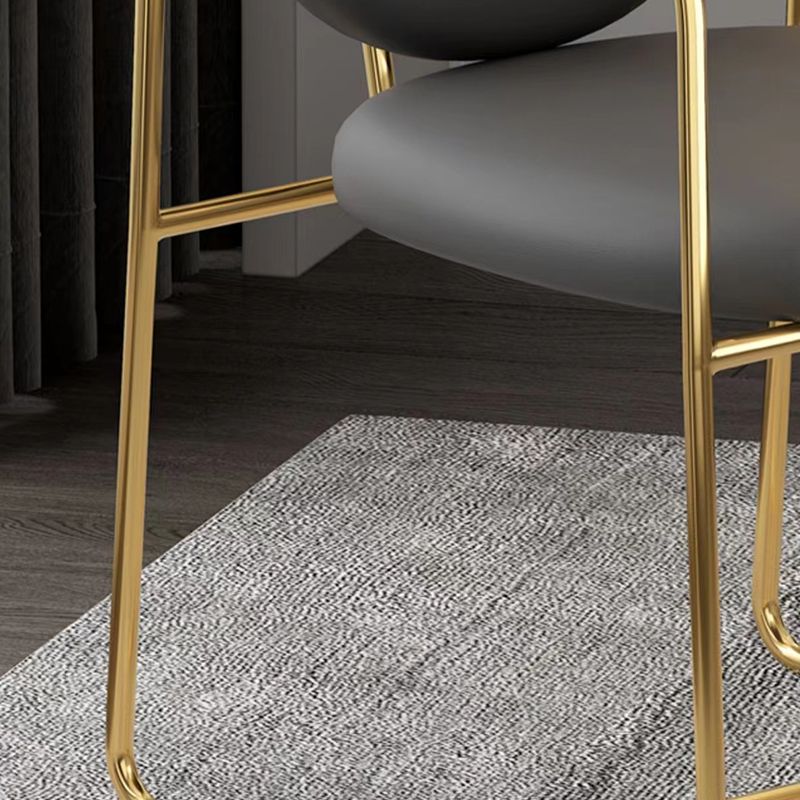 Metal Dinette Set with Gray Chairs 1/2/4/7 Pcs Glam Dining Table Set