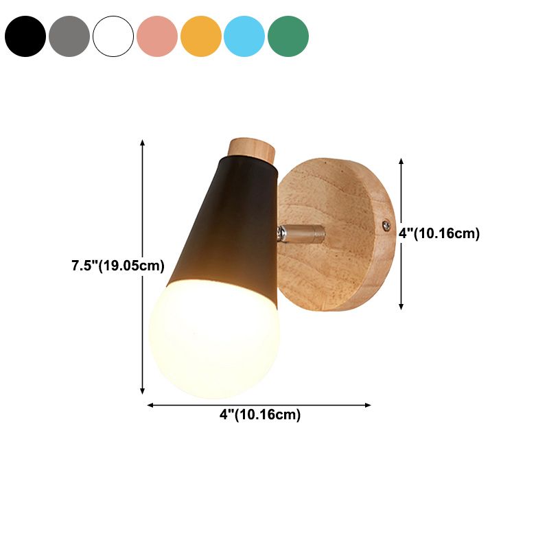 Unique Shape Wall Lighting Modern Style Metal 1 Light Sconce Lamp for Bedroom