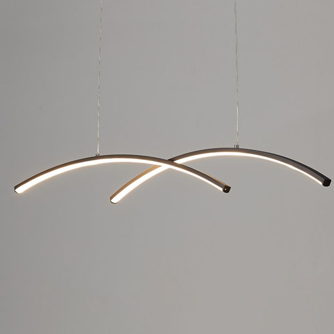 Modern Style Island Hanging Light LED Island Light with Silica Gel Shade for Dining Room