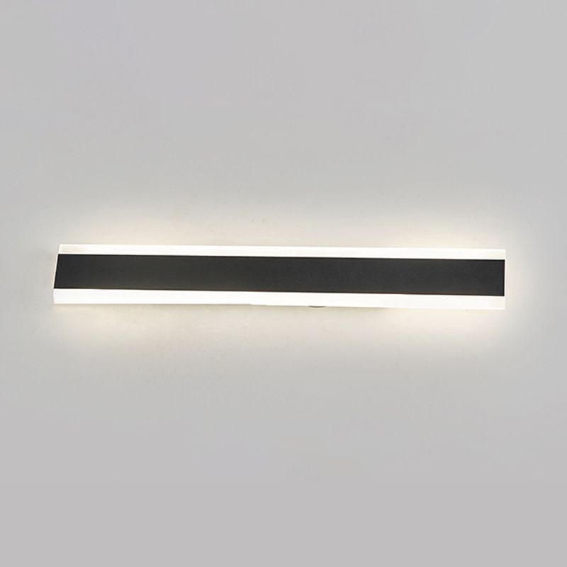 Linear Wall Lighting Modern Metal 1 Light Rustic Wall Sconces in Black