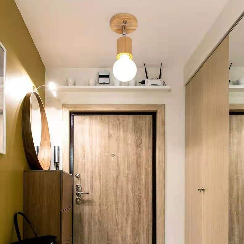 Contemporary Wall Lamp Wooden Wall Vanity Lights for Powder Room