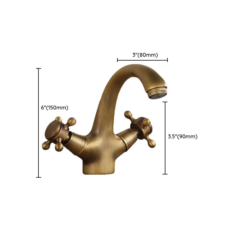 Knob Handle Wide Spread Bathroom Faucet Industrial Lavatory Faucet