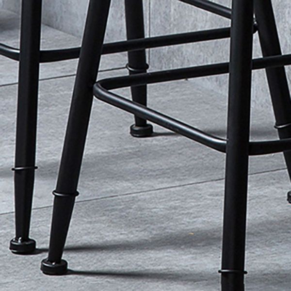 Industrial Style Backrest Counter Stool Iron Cafe Bar Stool with Seat and Pedal