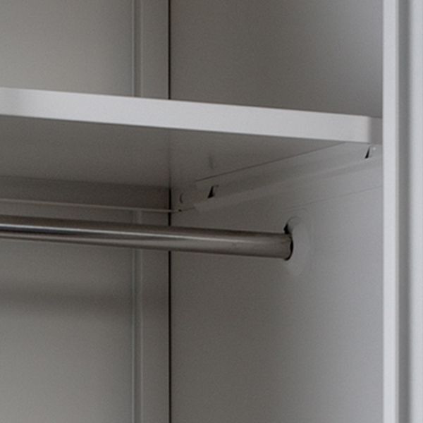 15"L White Wardrobe Armoire Modern Storage Cabinet for Home Use