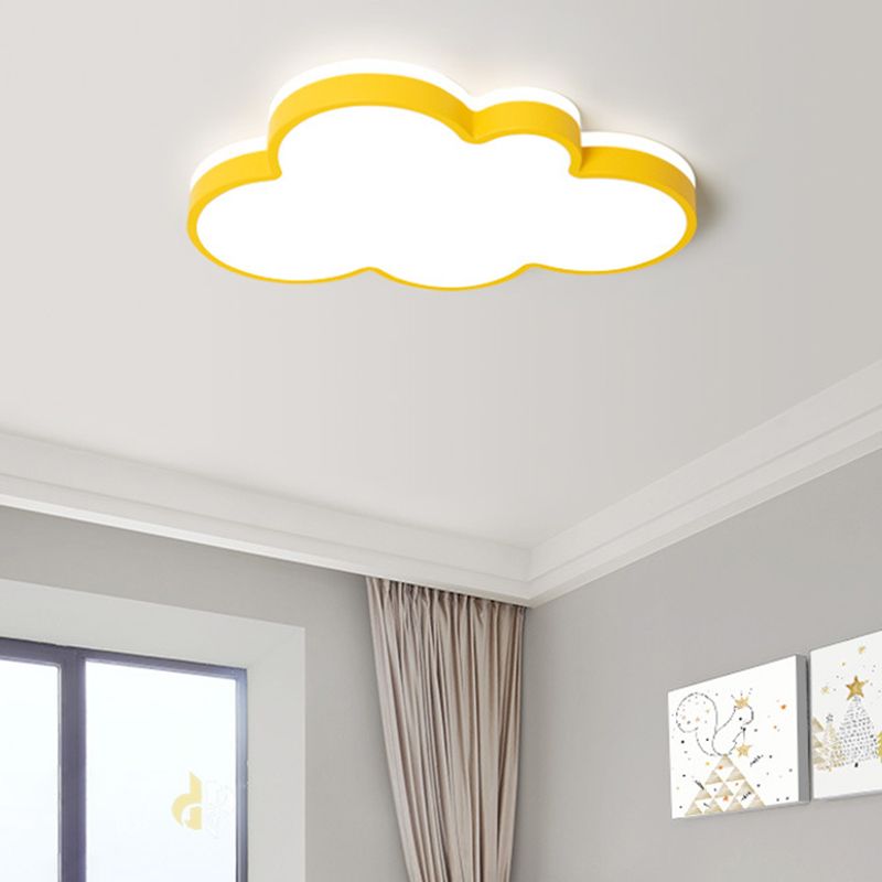 Cloud Flush Light Fixtures 1 Light Acrylic Minimalist Flush Mount Ceiling Light Fixture