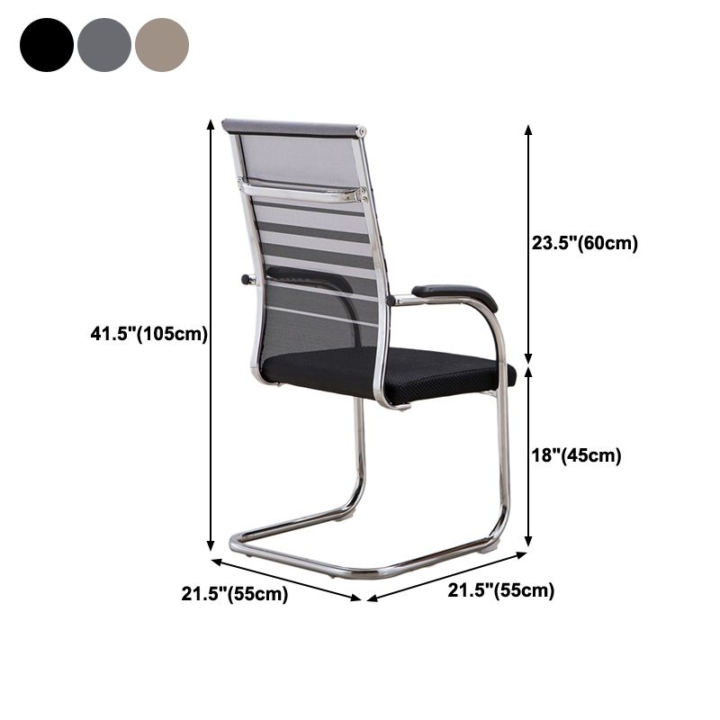 Medium/High Back Office Chair Metal Leg Mesh Back Sponge Cushion Office Chair