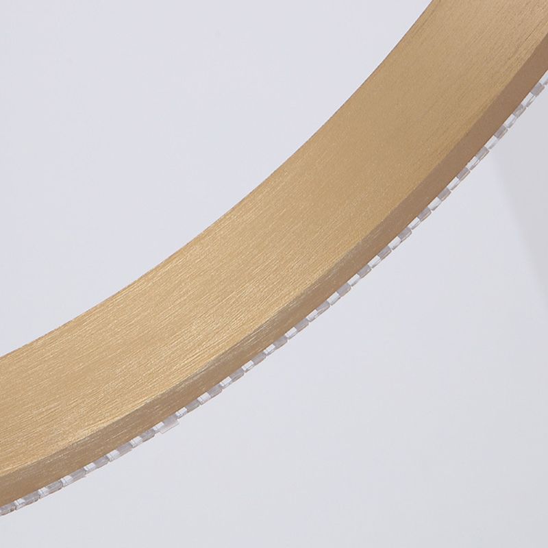 Aluminium Gold LED Hanging Lamp in Modern Luxury Style Circular Acrylic Chandelier for Living Room