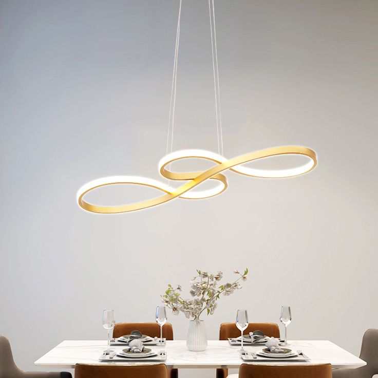 Modern Style Linear Island Lighting Metal 1- Light Pendant Light Fixture