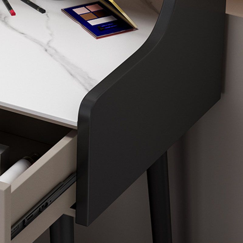 Modern Vanity Set with 1 Drawer and Mirror and Storage Shelves