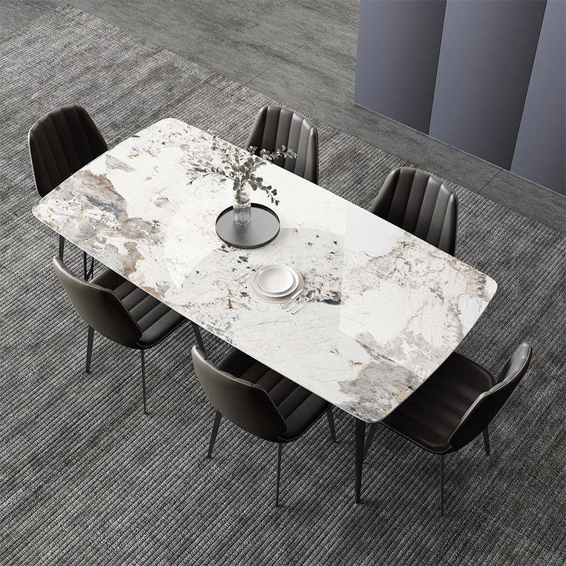 Industrial Dining Side Chair Wingback PU Leather Dining Chair