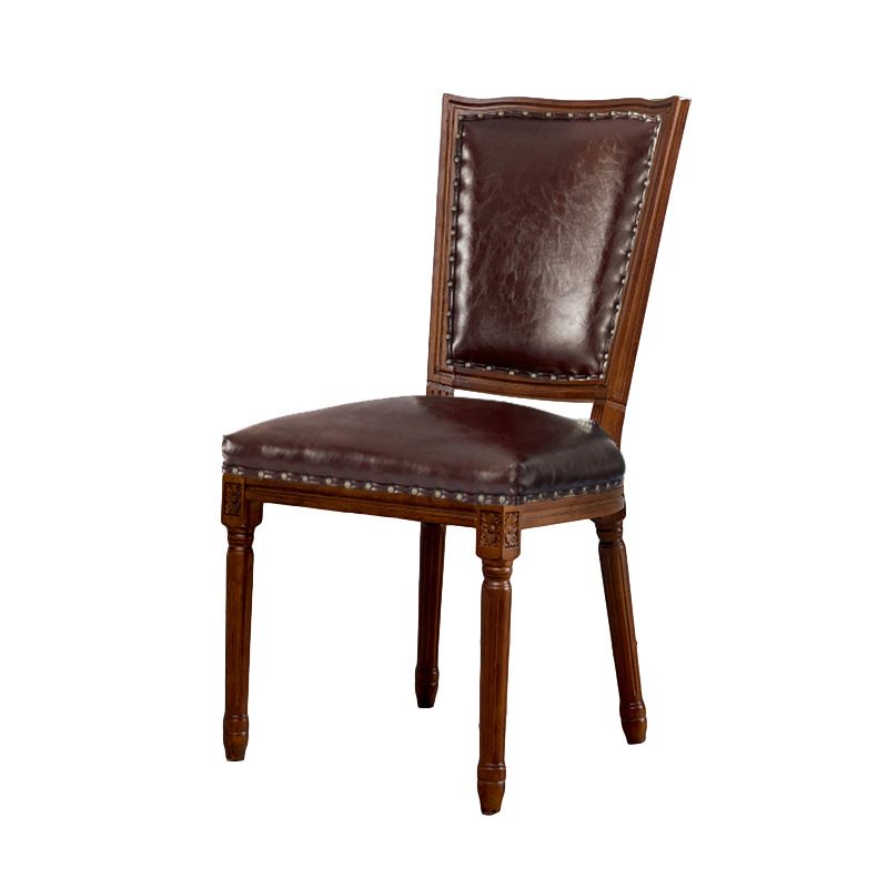 Comedor tradicional de madera, cocina, silla lateral, silla con respaldo abierto