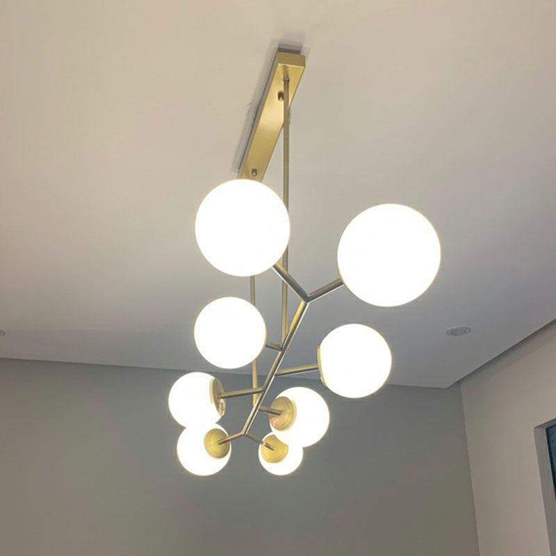 Molecular Island Ceiling Light Simplicity Opal Glass Dining Room Suspension Light Fixture