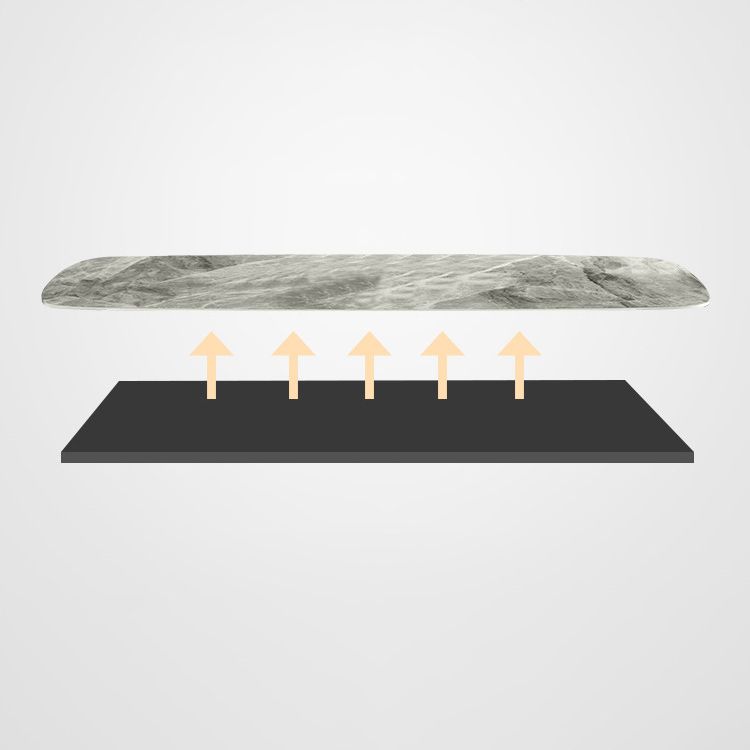 Modern Style Sintered Stone Dining Table with Grey Standard Height Table for Home Use