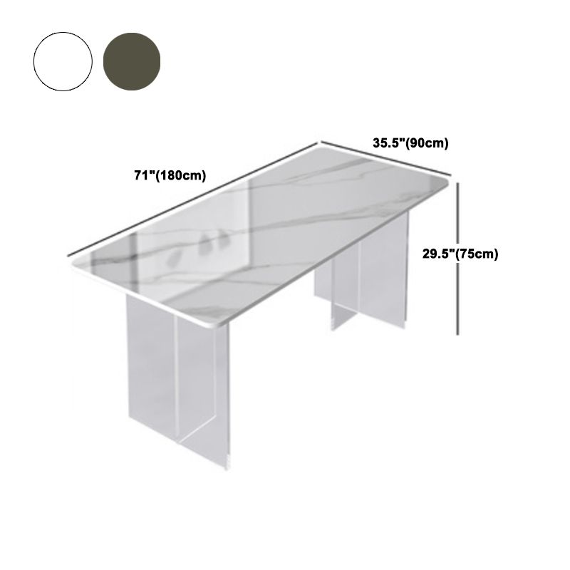 Modern 1/2/4/5/6 Pieces Dining Set Rectangle Stone Dining Table for Dining Room