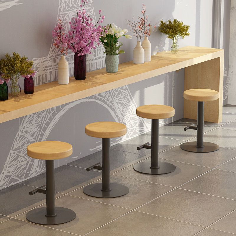 Contemporary Footrest Backless Barstool Matte Finish Home Stool