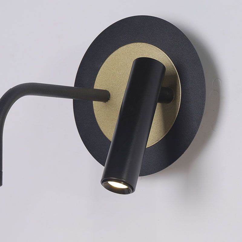 Modern Metal Wall Light Strip 2 Lights LED Reading Wall Sconce for Bedroom