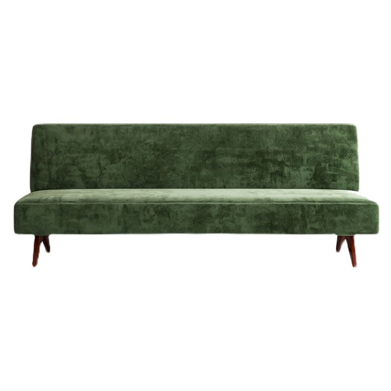Velvet 29.52" Wide Pine  Sofa for  Living Room Green Armless Sofa