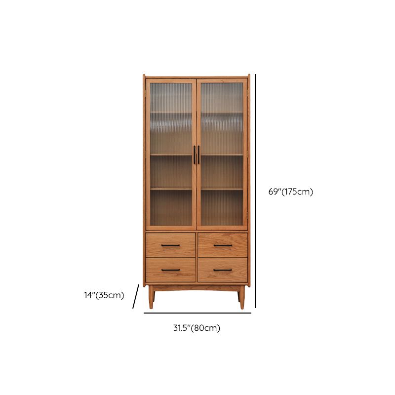 Simplicity Rectangle Storage Cabinet Solid Wood Accent Cabinet