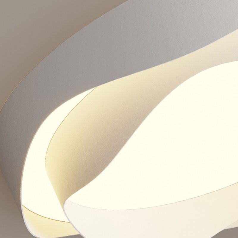Modern Ceiling Light White LED Ceiling Mount Lamp with Acrylic Shade for Bedroom