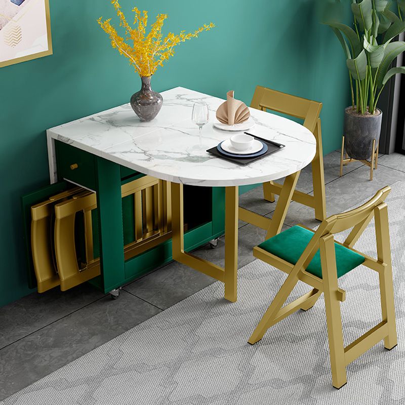 1/2/3/7 Pcs Modern Dining Room Set with Oval MDF Table Dining Furniture Set