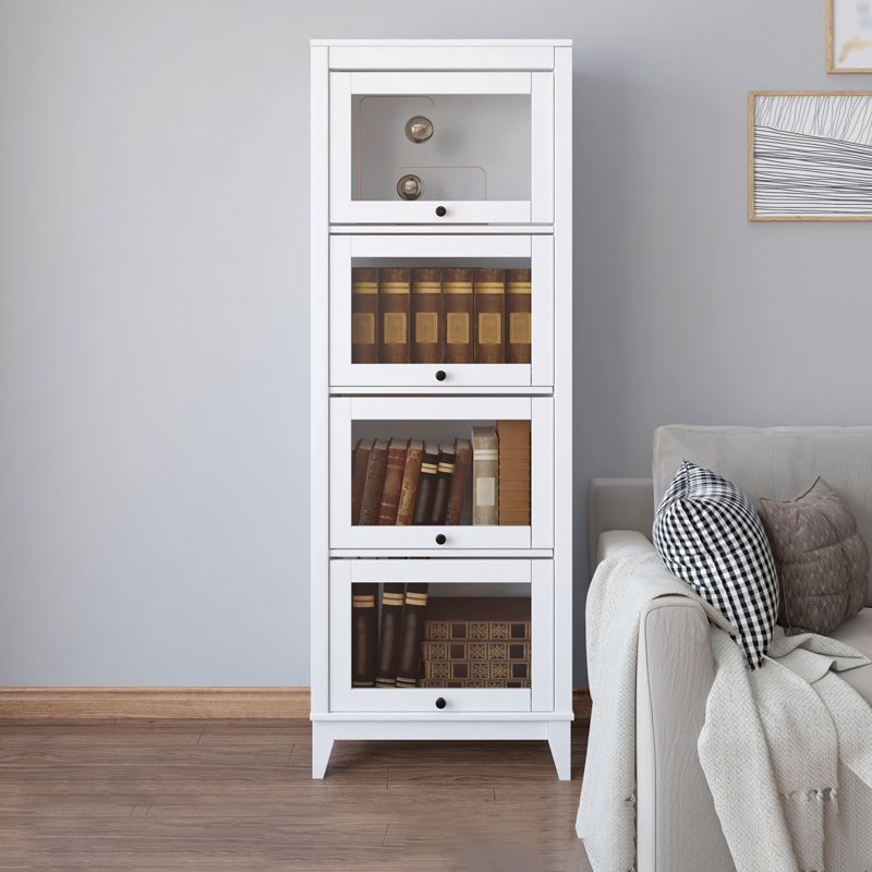 Engineered Wood Standard Bookcase Contemporary Bookcase With Doors