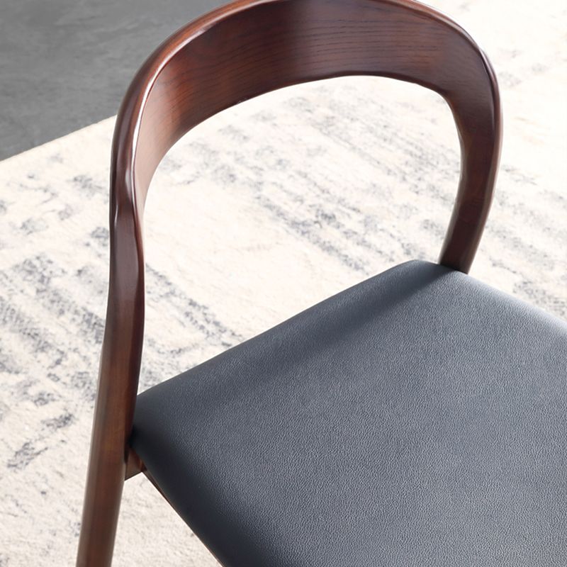 Contemporary Dining Room Solid Wood Side Chair Open Back Dining Side Chair