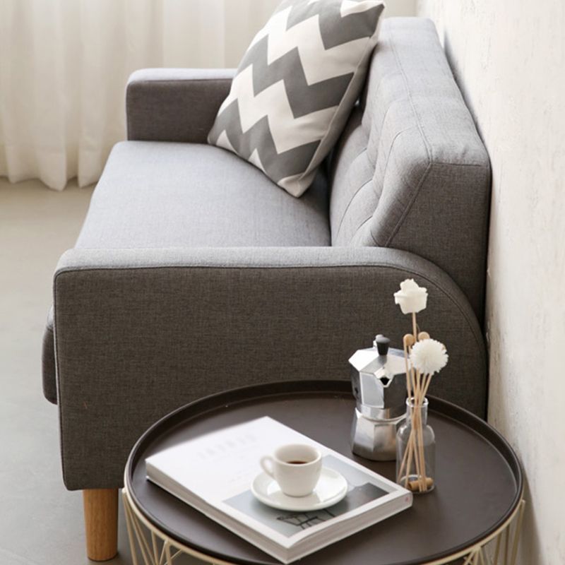 Standard Biscuit Back Settee Sofa Contemporary Square Arm Settee Loveseat