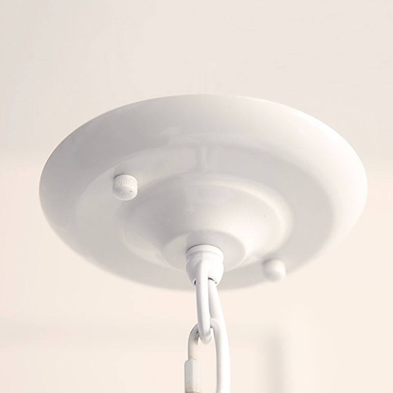 Tissu Tower Pendant Light 3 Heads Antique Élégant lustre en beige pour restaurant