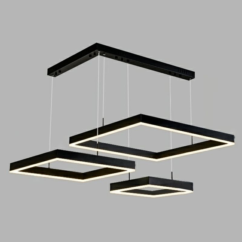 Modern vierkante kroonluchter verlichtingsarmaturen metaal kroonluchter licht