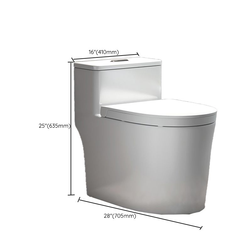 Traditional Floor Mount Toilet White Seat Included Toilet Bowl for Bathroom