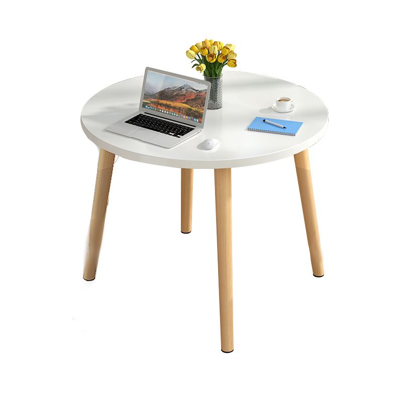 Modern Style Wood Color Solid Wood Base White/wood Color Density Board Top Coffee Table
