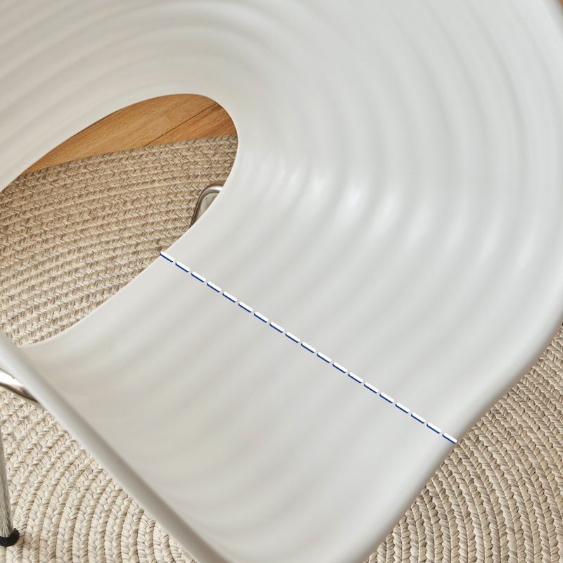 Industrial Plastic Arm Chair Metal Base Indoor Dining Chair for Home