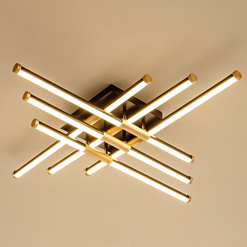 Bâtons noirs en or rince