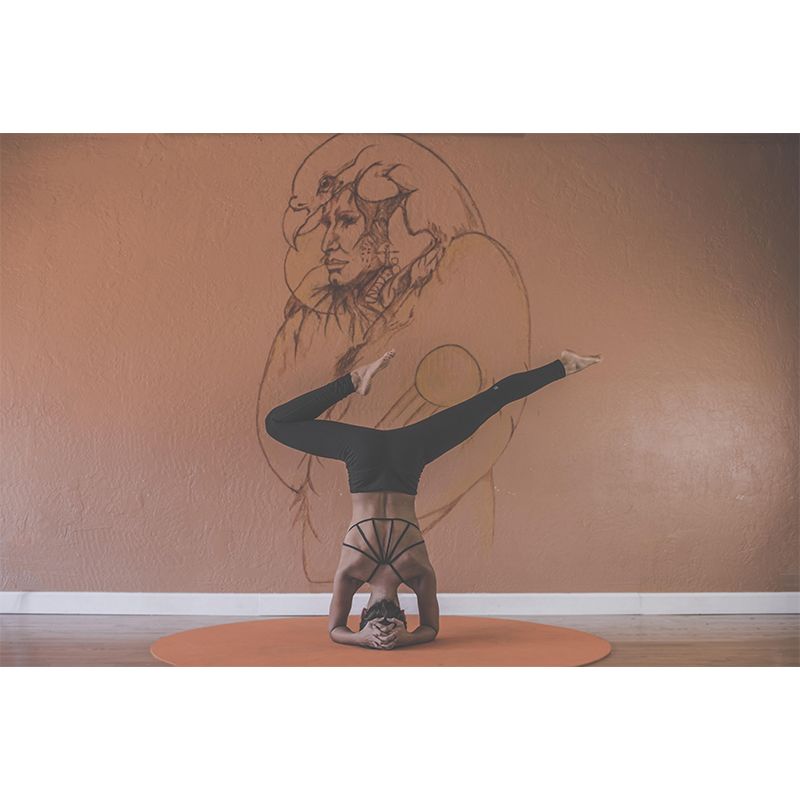 Contemporary Yoga Hobby Mural Mildew Resistant Covering for Accent Wall Fire Mural