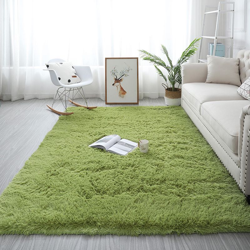 Cozy Nordic Rug Multi-Color Plain Carpet Anti-Slip Backing Rug for Family Room