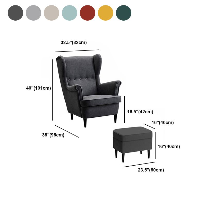 Wingback Chair 31.49" L x 37.79" W x 39.76" H Arms Included Flared Arms Chair