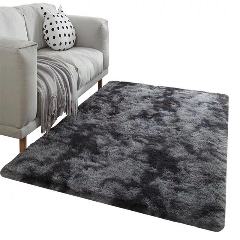 Yellow Casual Rug Polyester Tie-dye Rug Washable Rug for Living Room