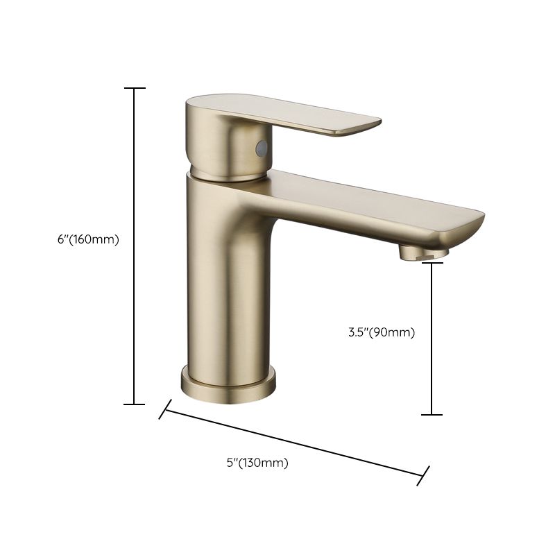 Modern Brass Basin Faucet Single Hole Bathroom Faucet Lever Handle Sink Faucet