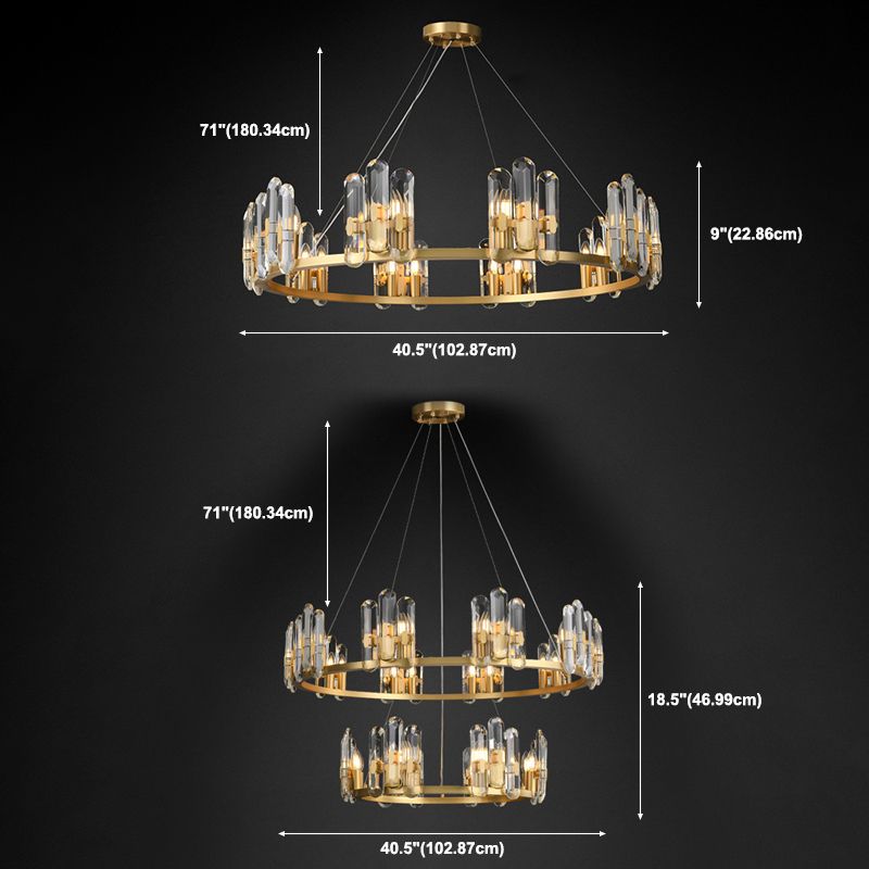 Contemporary Copper Ceiling Pendant Light Wheel Hanging Pendant Light for Living Room