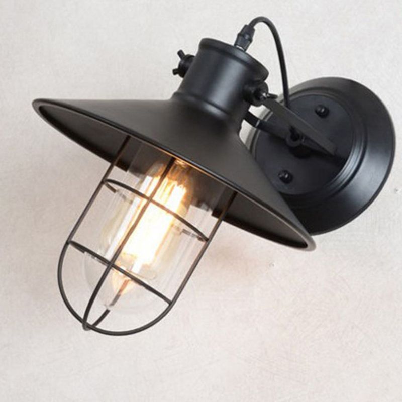 Angle Shade Wandleuchte amerikanische Retro -Industriestil Metal 1 Leichte Leuchten