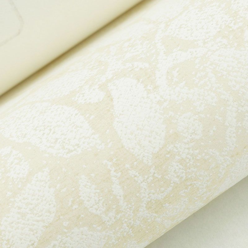 Soft Color Wall Decor Non-Woven Moisture-Resistant 3D Print Leaf Wallpaper Roll