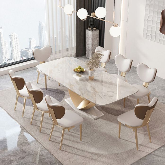 Designer Style Sintered Stone Top Dining Set Rectangle 1/2/5/7/9 Pieces Dining Table Set