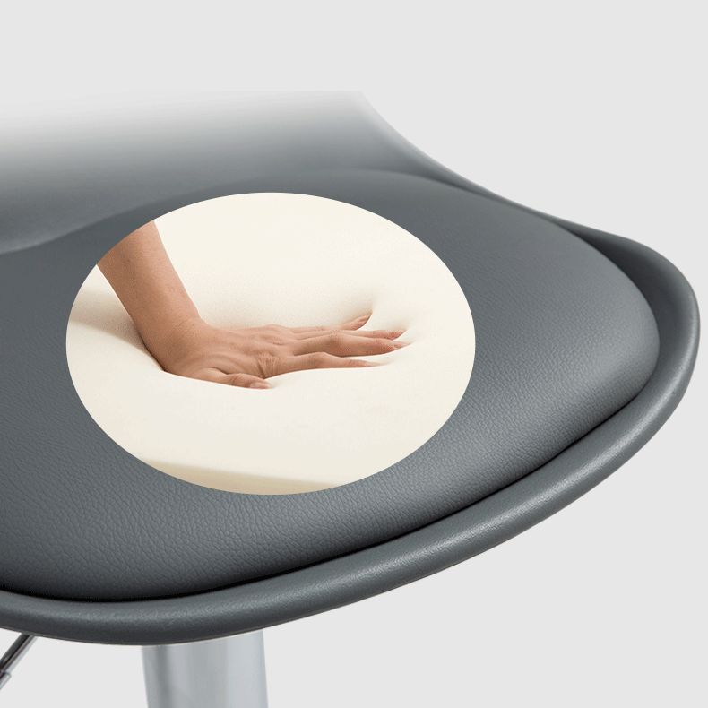 Contemporary Adjustable Height Bar Stool PU Leather Bar Stools for Kitchen