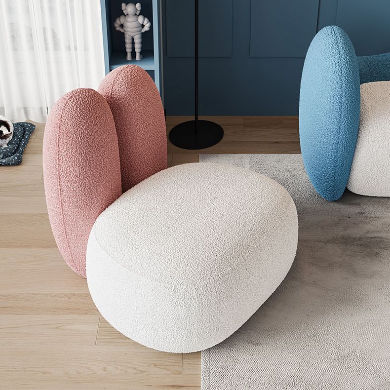 Modern Living Room Accent Chair Fixed Back Armless Lounge Chair