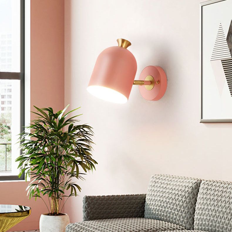 Noordse macaron -stijl gearceerde muurlicht SCONCE METAL 1 LICHT SCONCES