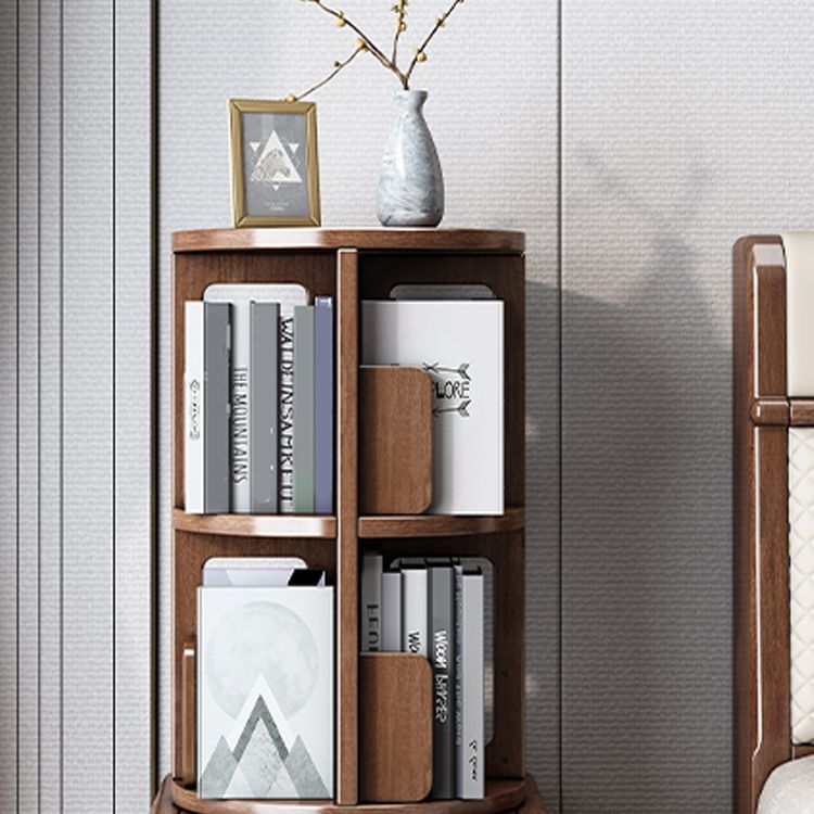 Minimalistic Wooden Accent Chest Living Room Chest with Shelves in Dark Brone